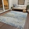 Homeroots 3' X 5' Blue Green And Ivory Abstract Washable Indoor Outdoor Area Rug 604571 - alternate 2