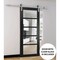 Sartodoors Sturdy Barn Door Black 24x96 Solid Core Modern Interior QUADRO4522BD-S-BLK-2496 - alternate 1