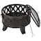 Outdoor Expressions 26'' Antique Bronze Deep Bowl Steel Firepit FT-5679B - alternate 2