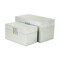 Homeroots Set of Two Silver Solid Wood And Fabric Box With Lid, 2PK 489358 - alternate 4