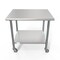 Koolmore 30'' x 36'' 18-Gauge 304 Stainless Steel Commercial Work Table with Casters CT3036-18C - alternate 7