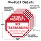 Signmission Private Property No Trespassing Vio, 10 inch X 10 inch, Aluminum Metal Signs, 5PK OC-A-5Pack-10-94 - alternate 2