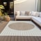 Homeroots 10' X 14' Ivory And Brown Striped Washable Indoor Outdoor Area Rug 597174 - alternate 5