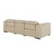 Homeroots 104" Beige Top Grain Leather Reclining Metal USB Sofa 720385 - alternate 5