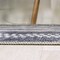 Jonathan Y Vichy Geometric Striped Non-Slip Machine-Washable Slate Gray/Ivory 5 ft. x 8 ft. Area Rug WSH122C-5 - alternate 3