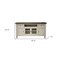Homeroots 79" Ivory Solid Wood Open shelving Distressed TV Stand 528714 - alternate 5