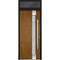 Vdomdoors Steel Door Deux 1713 Natural Oak Transom Black Window Stainless Inserts Single Modern Painted-W36xH DEUX1713EXD-OAKB-W36 x H80+16-Left-hand Inswing - alternate 1