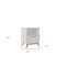Homeroots Modern White And Natural Flair Night Stand 389026 - alternate 3