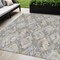 Homeroots 5' X 8' Gray And Brown Geometric Washable Indoor Outdoor Area Rug 609143 - alternate 1