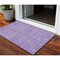 Homeroots 3' X 5' Plum And Lavender Floral Washable Indoor Outdoor Area Rug 604677 - alternate 1