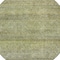Homeroots 8' Artichoke Green Brown And Gray Round Striped Washable Indoor Outdoor Area Rug 605761 - alternate 6