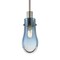 Besa Lighting Wish Cord Pendant, Blue/Clear, Satin Nickel Finish, 1x3W LED Edison 1JT-WISHBL-EDIL-SN - alternate 1