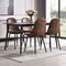 Homeroots Set of Four Espresso and Black Faux Suede and Steel Dining Side Chairs, 4PK 719326 - alternate 4