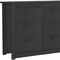 Homeroots 36" Black Wood Six Drawer Double Dresser 534965 - alternate 3