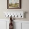Homeroots 39in Classic White Wood Six Hook Hanging Coat Rack 397696 - alternate 6