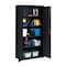 Hirsh Storage Cabinet, 72 in H, 36 in W, 18 in D, Recessed Twist, Keyed, Black, 4 Shelves 22005 - alternate 5