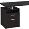 Homeroots 60" Dark Brown and Silver Computer Desk With Two Drawers 333383 - alternate 4