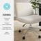 Martha Stewart Eloise Upholstered Office Chair in Grey White/Polished Nickel CH-232196-2-GW-MS - alternate 5