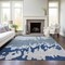 Homeroots 5' X 8' Sky Blue And Denim Blue Abstract Washable Indoor Outdoor Area Rug 613657 - alternate 5