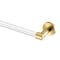 Gatco Clarion 18 in Towel Bar, Crystal-Clear Acrylic/Brushed Brass 5731 - alternate 1