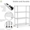 Factory 2U Wire Shelving Unit, 14inD x 24inW x 54inH, 4 Shelves, Medium Duty 250 lbs Per Shelf, Chrome 803966 - alternate 5