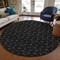 Homeroots 8' Black And Ivory Round Geometric Washable Indoor Outdoor Area Rug 596718 - alternate 6