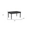 Homeroots 60" Black Solid Wood Dining Table 521836 - alternate 2