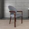 Leisuremod Opaline Series Elegant Wooden Dining Chair in Two-Tone Grey, 2PK OC24GR2 - alternate 4