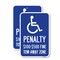 Signmission Penalty - $100 - $500 Fine - Tow-Away Zone, 12'' X 18'' 2 Signs, Heavy Gauge Aluminum, 2PK A-1218-2PACK-23330 - alternate 1