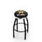 Holland Bar Stool Co 36" Blk Wrinkle U.S. Army Swivel Bar Stool, Chrome Ring L8B2C36Army - alternate 1