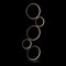 Jonathan Y Pluto Stacked Circles 45" 5-Light Contemporary Modern Iron/Aluminum Integrated LED Floor Lamp, Black JYL7103A - alternate 6