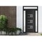 Vdomdoors Front Exterior Prehung Metal-Plastic Door, Manux 8933 Matte Black, 2 Side and Top Sidelite Transom,  MANUX8933EXD-BLK-W14+32+14xH80+14-LH - alternate 1