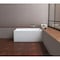 Kingston Brass 54" Acrylic Rectangular 2-Wall Corner Alcove Tub, Right Hand Drain, Glossy White VTAP5430R22TS - alternate 3