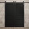 Sartodoors Modern Double Barn Door 72 x 96 inches, Ego 5012 Painted Black Oak, 13FT Rail Track Set, Solid Pa EGO5012DB-CHK-7296 - alternate 3