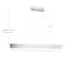 Jonathan Y Draper 40" Dimmable Adjustable Integrated LED Metal Linear Pendant, Brushed Aluminum JYL7019B - alternate 5