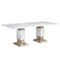 Homeroots 82" White and Natural Wood Pedestal Base Dining Table 642278 - alternate 8