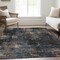 Homeroots 8' X 10' Charcoal Gray And Silver Abstract Washable Indoor Outdoor Area Rug 587893 - alternate 7