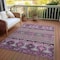 Homeroots 10' X 14' Purple Plum And Gray Tribal Washable Indoor Outdoor Area Rug 615427 - alternate 7