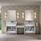 James Martin Vanities Bellshire 96" Dual Vanity Set w/24" Make-Up Counter, Bright White w/Sgl Hole 3 cm White Zeus Silesto 660-VMC96-BW-1WZ - alternate 4