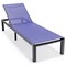 Leisuremod Marlin Patio Chaise Lounge Chair with Black Aluminum Frame, Navy Blue MLBL-77NBU - alternate 3