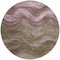 Homeroots 8' Taupe And Beige Round Abstract Washable Indoor Outdoor Area Rug 618186 - alternate 3