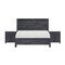 Homeroots Three Piece Gray Solid Wood Bedroom Set 523981 - alternate 4