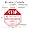 Signmission Stop No Thru Traffic During Helicop, 18 Inch X 18 Inch, Plastic Sign OC-P-18-210 - alternate 3
