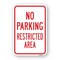 Signmission No Parking Restricted Area, Heavy-Gauge Aluminum, 18" x 24", A-1824-25009 A-1824-25009 - alternate 1