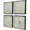 Homeroots Set Of Four Verdigris Pattern Black Framed Print Wall Art, 4PK 526955 - alternate 4