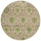 Homeroots 8' Olive Green And Fern Green Round Medallion Washable Indoor Outdoor Area Rug 587796 - alternate 2
