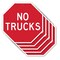 Signmission No Trucks, 10 inch X 10 inch, Aluminum Metal Signs, 5PK OC-A-5Pack-10-267 - alternate 1