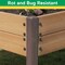 Miracle-Gro 4 x 4 x 1 ft Wrangler Brown/Cedar Wood Raised Garden Bed MGWRBG4410 - alternate 7