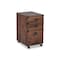 Homeroots 27" Walnut Wood Three Drawers Filing Cabinet 568323 - alternate 5