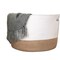 Homeroots 15" White and Natural Jute Woven Rope Basket 399238 - alternate 2